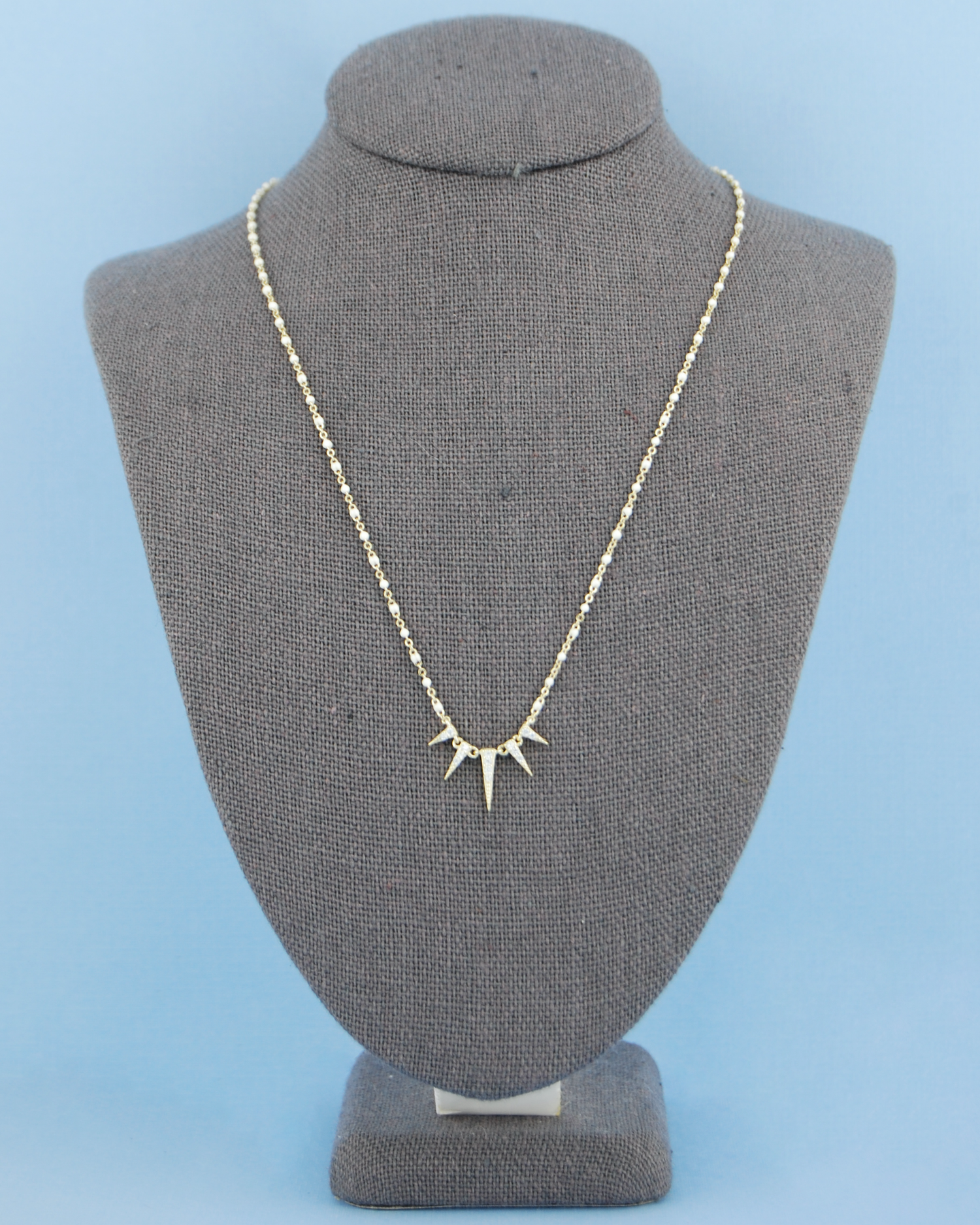 Enamel Chain Spikes Necklace